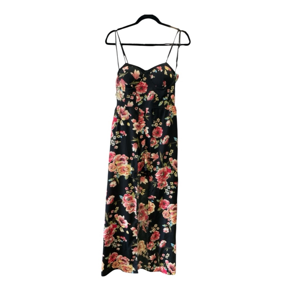 NWT Band of Gypsies Chic Floral Romper/ Dress in Black Size M